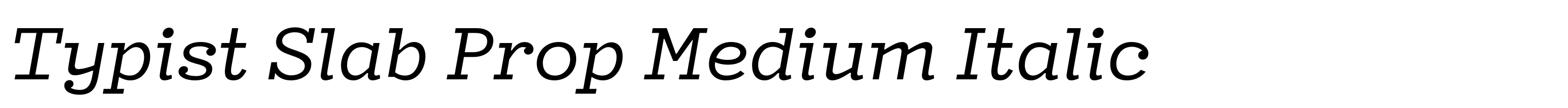 Typist Slab Prop Medium Italic
